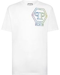 Philipp Plein - Logo-embellished Cotton T-shirt - Lyst
