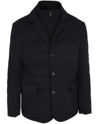 Corneliani - Outdoor Button-Up Padded Jacket - Lyst