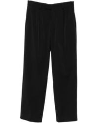 KARL LAGERFELD - Pleated Logo-Patch Trousers - Lyst