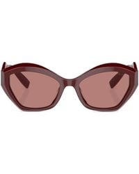 Giorgio Armani - Logo-Plaque Tinted-Lenses Sunglasses - Lyst