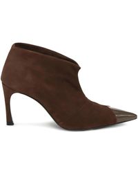 ROTATE BIRGER CHRISTENSEN - Pointed-Toe Suede Boots - Lyst