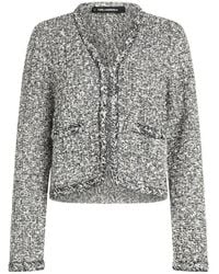 KARL LAGERFELD - Bouclé-Knit Cardigan - Lyst
