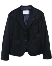 Manuel Ritz - Logo-Pin Single-Breasted Blazer - Lyst