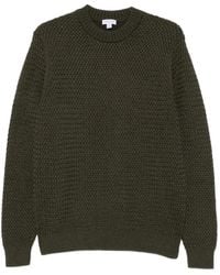 Sunspel - Waffle-Knit Merino Wool Sweater - Lyst
