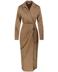 Max Mara - Belted Wrap-Style Dress - Lyst