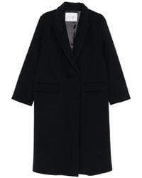forte_forte - Peak-Lapel Single-Breasted Coat - Lyst