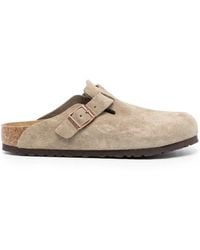 Birkenstock - Boston Suede Slippers - Lyst