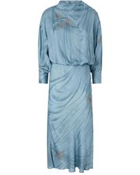 Pinko - Embellished Long-Sleeve Midi Dress - Lyst