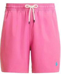 Polo Ralph Lauren - Drawstring Embroidered Swim Trunk - Lyst