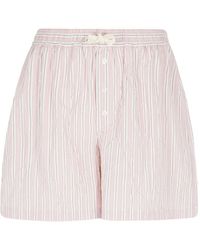 Roberto Collina - Striped Buttoned Shorts - Lyst