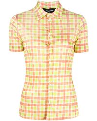 DSquared² - Check-Print Short-Sleeve Shirt - Lyst