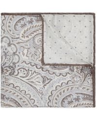 Brunello Cucinelli - Einstecktuch aus Seide mit Paisley-Print - Lyst