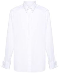 Lardini - Bead-detail Cotton Shirt - Lyst