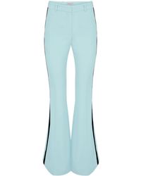 Nina Ricci - Velvet-trim Flared Trousers - Lyst