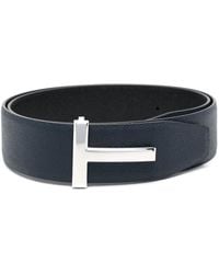 Tom Ford - Cintura Con Fibbia Logo A T - Lyst