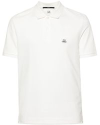 C.P. Company - Poloshirt Met Logo-applicatie - Lyst