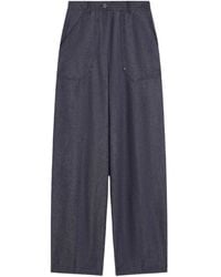 Max Mara - High-Waisted Patch-Pocket Trousers - Lyst