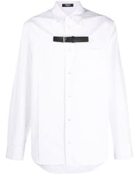 Versace - Leather Strap Shirt - Lyst