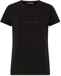 Roberto Cavalli - Stretch-Cotton T-Shirt - Lyst
