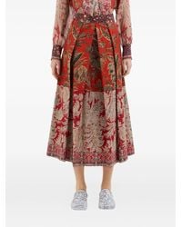 Pierre Louis Mascia - Salato Floral-Print Cotton Skirt - Lyst