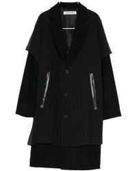 Undercover - Abrigo A Capas Con Cuello En V - Lyst