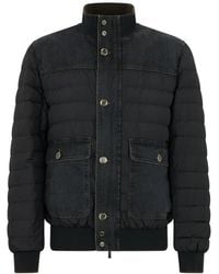 Moorer - Padded High Collar Jacket - Lyst