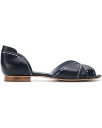 Sarah Chofakian - Leather Flat Sandals - Lyst