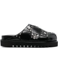 Toga Virilis - Stud-Detailing Leather Mules - Lyst