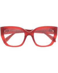 Alexander McQueen Lunettes de vue à monture carrée - Rouge