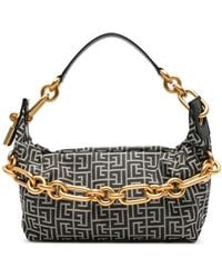 Balmain - Sac Cabas Sync Format Moyen À Motif Monogrammé Et Chaîne - Lyst