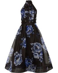 Rebecca Vallance - Florentine Floral-print Silk-chiffon Dress - Lyst