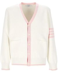 Thom Browne - 4-Bar V-Neck Cardigan - Lyst