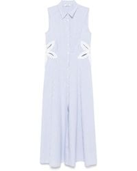 Sandro - Vestido midi a rayas - Lyst