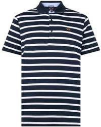 Paul & Shark - Striped Short-Sleeve Polo Shirt - Lyst