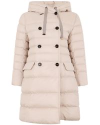 Moorer - Hooded Double-Breasted Coat - Lyst