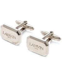 Lanvin - Logo Label Cufflinks - Lyst