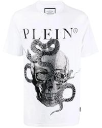 Philipp Plein - Snake-Print Short-Sleeve T-Shirt - Lyst