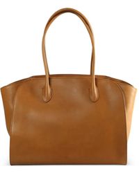 The Row - Leather Tote Bag Double Handle - Lyst