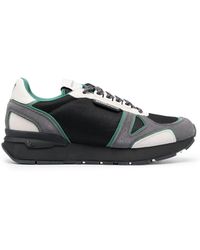 Emporio Armani - Panelled Low-top Suede Sneakers - Lyst