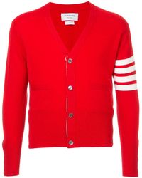 Thom Browne - Cashmere 4-Bar Stripe Cardigan - Lyst