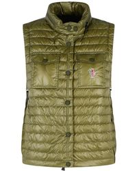 Moncler - 'Gumiane' Padded Vest With Polyamide Hood - Lyst