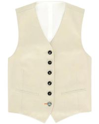 Fortela - Demi Button Satijnen Gilet - Lyst