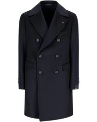Tagliatore - Double-Breasted Buttoned Coat - Lyst