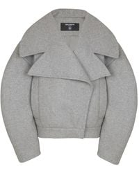 Balmain - Woll-Kaschmir-Mantel Mit Oversized-Revers - Lyst