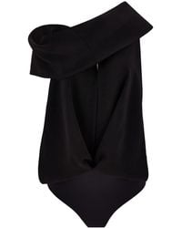 Ferragamo - Body Drapeado Con Aberturas - Lyst