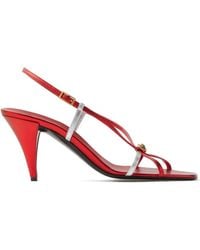 Versace - Valentina Metallic Sandals 80 Mm - Lyst
