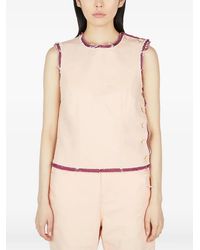 Raf Simons - Sleeveless Frayed Top - Lyst