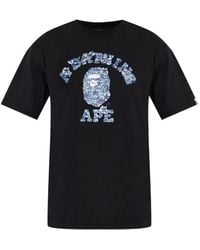 A Bathing Ape - Logo-Print Cotton T-Shirt - Lyst