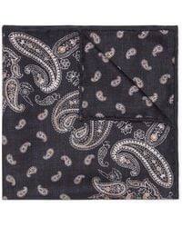 Brunello Cucinelli - Printed Silk Pocket Square - Lyst