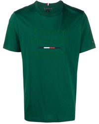 Tommy Hilfiger - T-Shirt mit geflocktem Print - Lyst